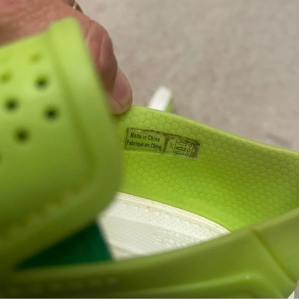 CROCS Citilane Roka Slip On Water Boat Shoe Sneakers Lime Green Kids Size 11C